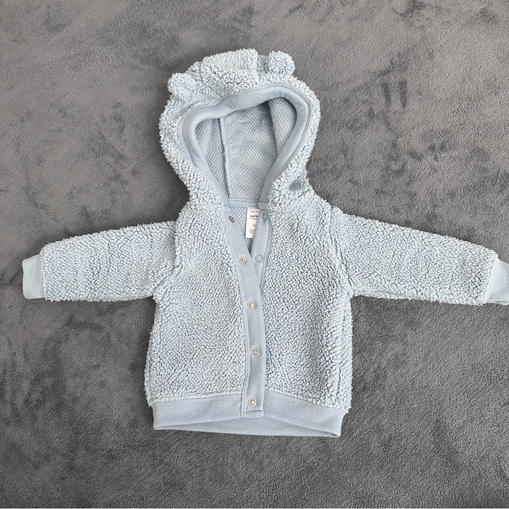 Blue Fuzzy Hoodie